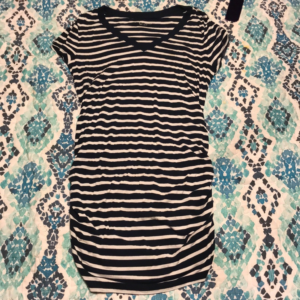 Striped fitted T-shirt dress